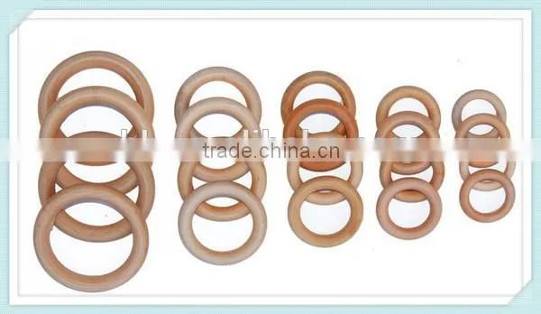 6 Antique Vintage Red Bronze Wooden Drapery Curtain Rings with EYE Hook