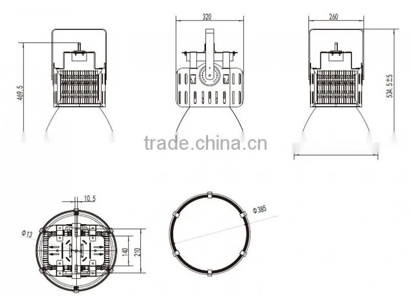 150W LED High Bay Light Meanwell Driver Explosion Proof LED Industrial