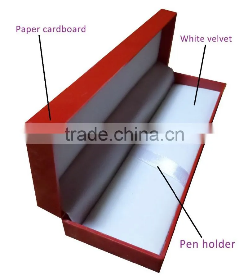 Good design for red plastic pen packaging box for selling