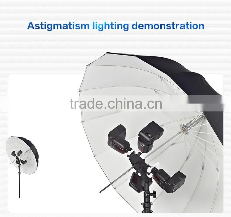New released HPUSN 4 in 1 Triple Mount Adapter speedlite speedlight flash umbrella holder Light Stand Bracket