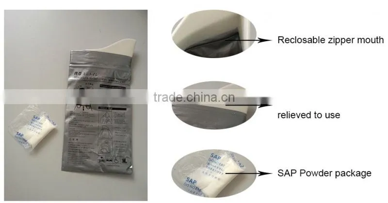 Disposable emergency portable adult travel pee bag