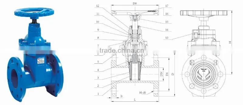 DIN Standard F4 Gate Valve