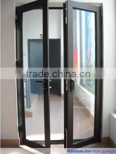 Double sides latch French swing door
