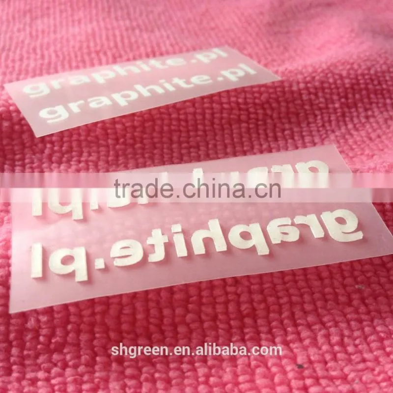 Black heat transfer printing label with 3D effect