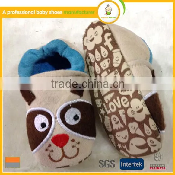 top selling lovely animal pattern soft sole wholesale baby leather shoes