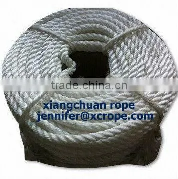 mooring rope/3 strands pp fiber /polyester rope dia6mm-135mm