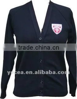 Tailored 30%wool school cardigan