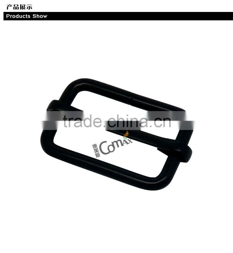 Black adjustable bag metal buckle for strap