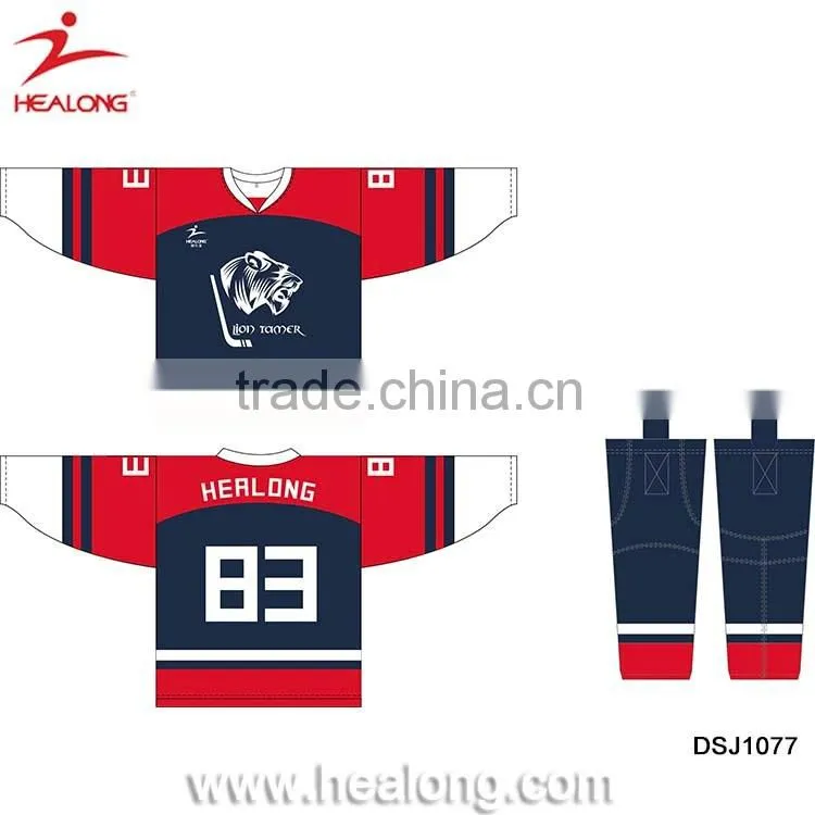 China Factory Custom Sublimaiton Ice Hockey Jersey Cheap Equipment
