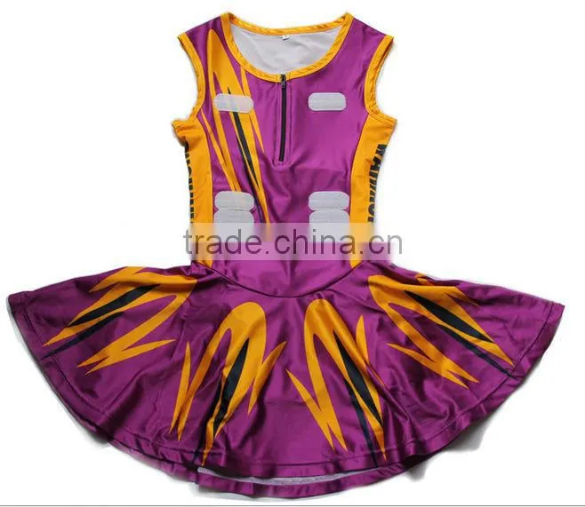 lycra sublimated custom netball bodysuits