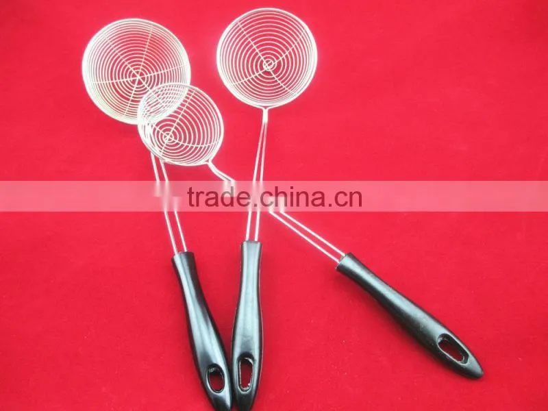 With Plastic handle large colander line filter Stainless steel mesh strainer