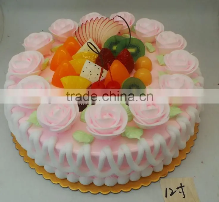 2014 NEW 3D simulation birthday cake for wedding party display/Artificial birthday cake for home decoration