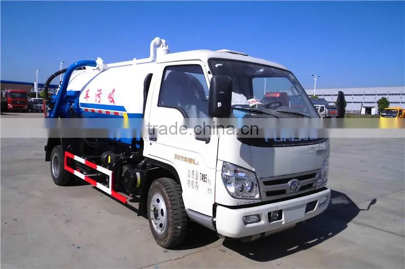 Forland left hand drive 3 cubic meters vacuum suction sewage truck