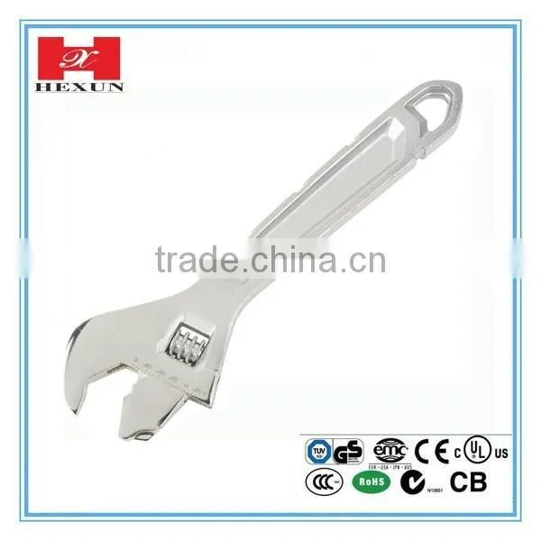 2016 New arrival small adjustable wrench with 5 sizes 6", 8", 10", 12", 15"
