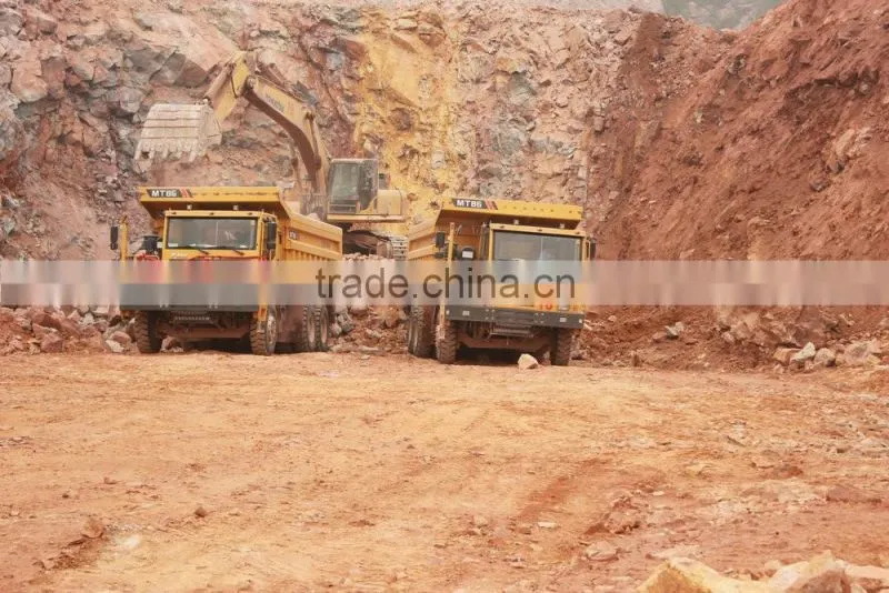 MT86 Mining Truck 80ton dumping truck working in stone quarry off road dumping truck