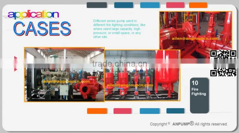 Centrifugal Booster High Pressure Multistage Fire Fighting System Water Pump