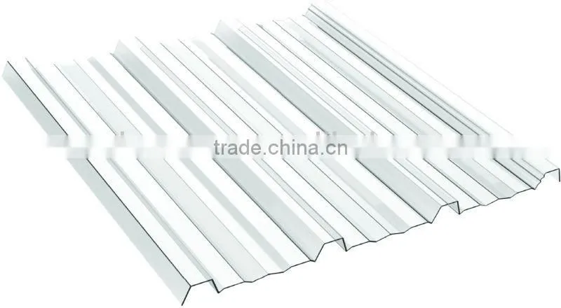 UV Resistant Transparent Solid Corrugated Polycarbonate Sheets (Valuview Clear series)