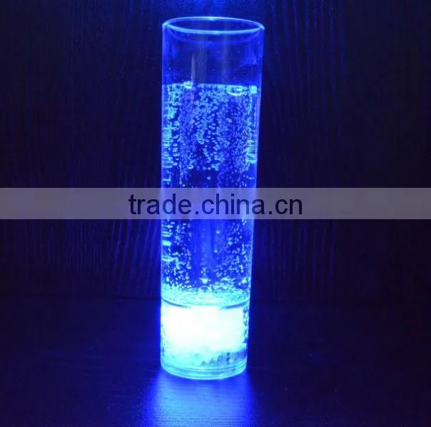 rechargeable lithium Battery light color changeable 300ML LED long Drink Glass