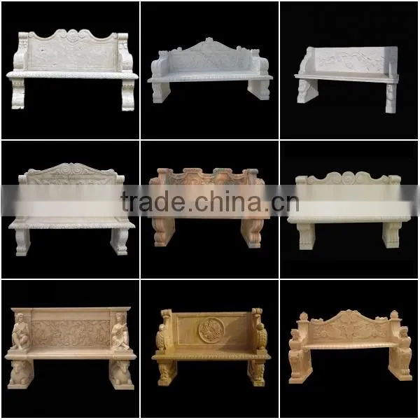 Hand Carved Cheap Stone Garden Bench