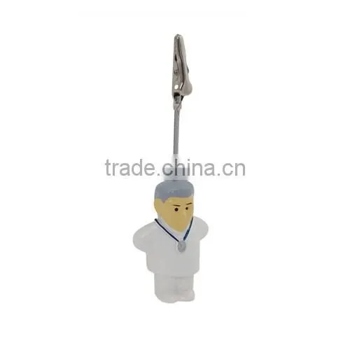 doctor memo holder name card holder plastic memo clip