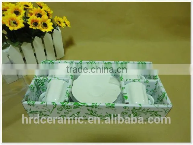ceramic mug and ceramic dish 4 set