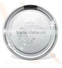 Elegant stainless silver plate for hotel using and low price