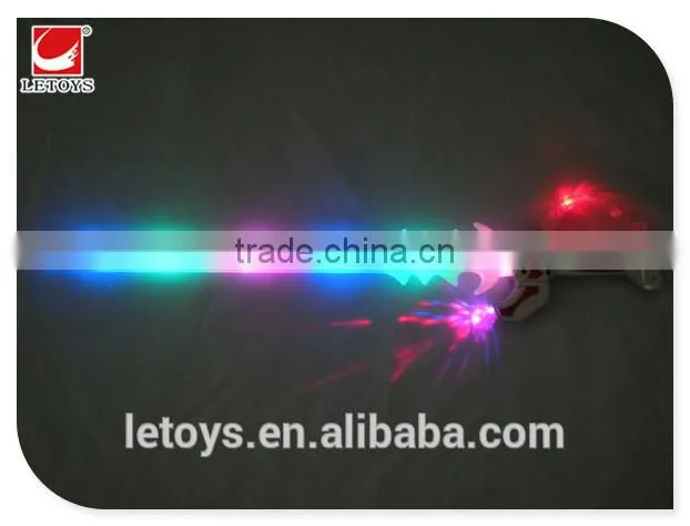 62cm plastic LED flashing weapon toys sword with blue light for kids