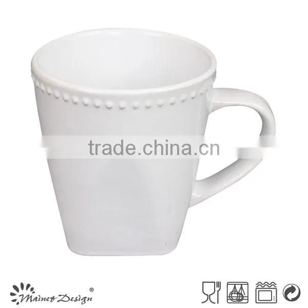 embossed White square white square dinner set