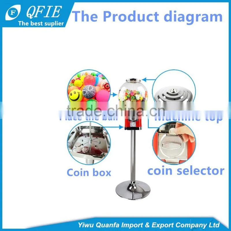 High quality small aluminium alloy coin-operated vending machines for 32mm bouncy ball or 32mm capsules