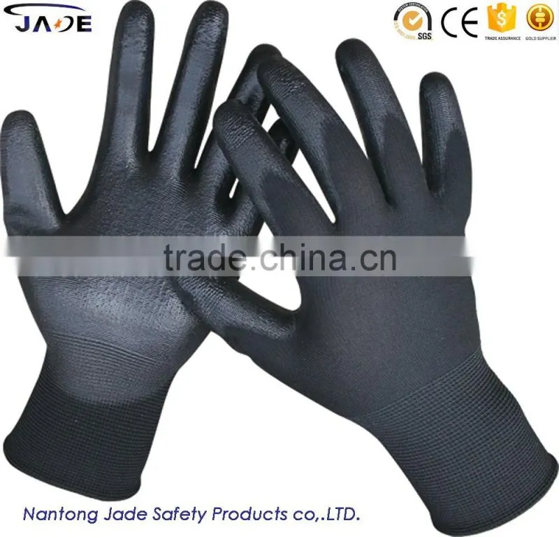 Pu Coated Glove, black pu coated gloves, black pu coated work gloves