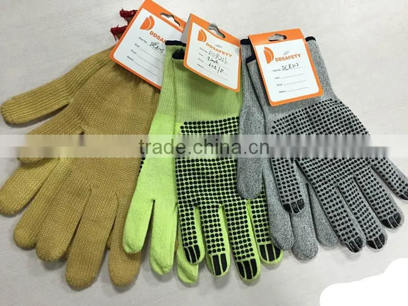 DDSAFETY Anti Cut Safety Gloves 13 Gauge Prevent Cut PU Gloves Cut Resistance Gloves