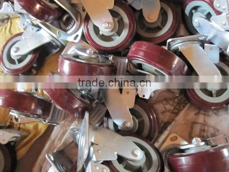 Rubber Ajustable Castor Wheel For Scaffolding