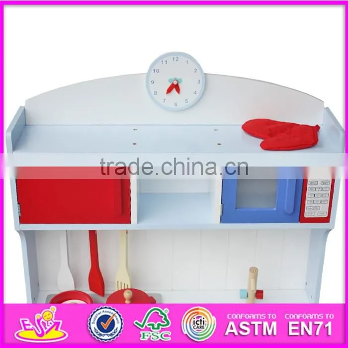 2016 new design preschool toy wooden children play kitchen sets W10C244