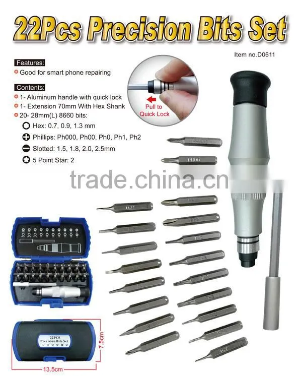 22Pcs Precision Bits Set