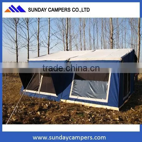 Extra large canvas folding camping trailer tents for sale factory direct selling