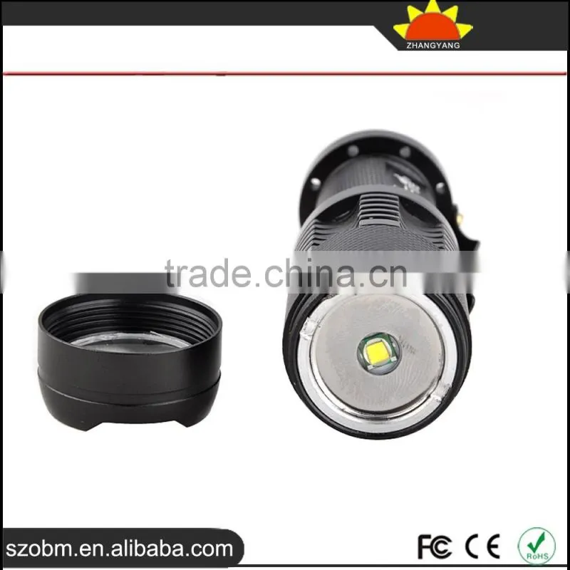 Hot sales Tactical flashlight ,XM-L T6 1000 lm Led flashlight ,Zoomable Flashlight