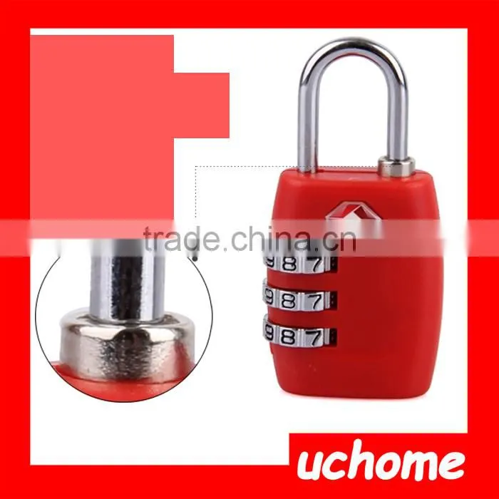 UCHOME Christmas Gift Colorful Custom Travel Secure Code TSA Lock, Luggage 3 Digital Combination TSA Code Lock Padlock