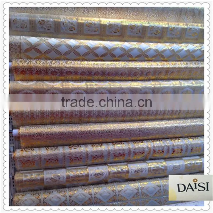 137CM*20M beautiful and elegant golden PVC lace table cloth