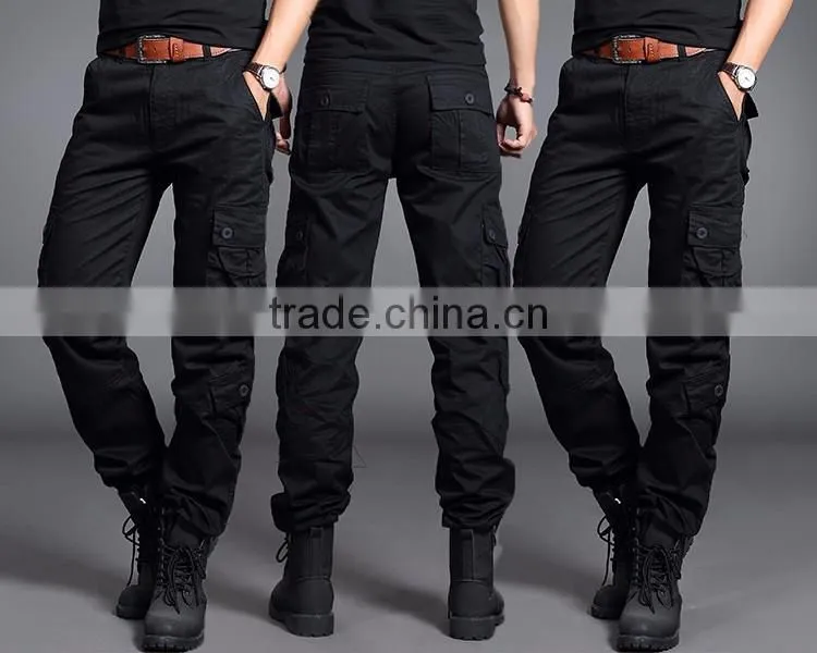 2016 customized manufacture fashionable Wholesale Men's Casual Pants plain color Loose Sport outdoor Trousers for men