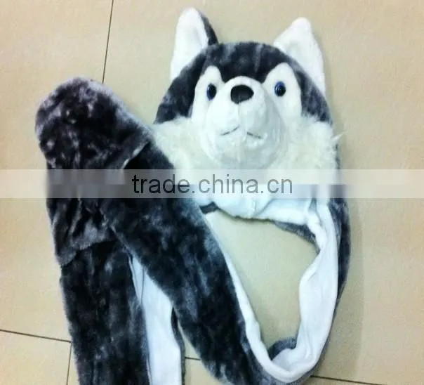 Animal hats stocked scarf hat wholesale cheap animal hats with long mittens