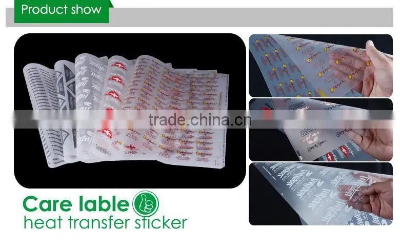 QingYi SGS certification heat transfer care label for europe shoes