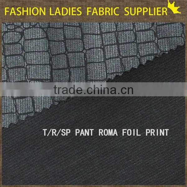 latest fashion pants foil pante roma for trousers wholesale many stocks pante roma fabric