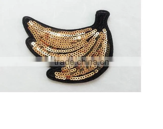 2017fruit Professional wholesale strawberry sequin applique patch embroidery