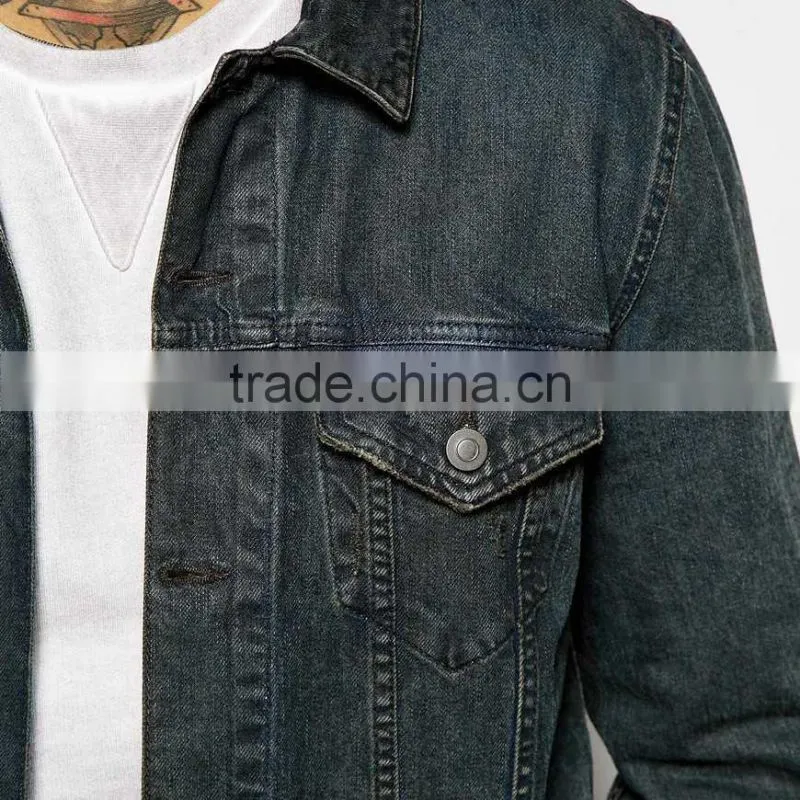 black plain wholesale denim jacket men custom cheap price