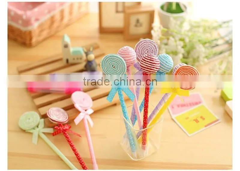 lollipop pattern ballpoint ball creative pen for gift student plastice pen