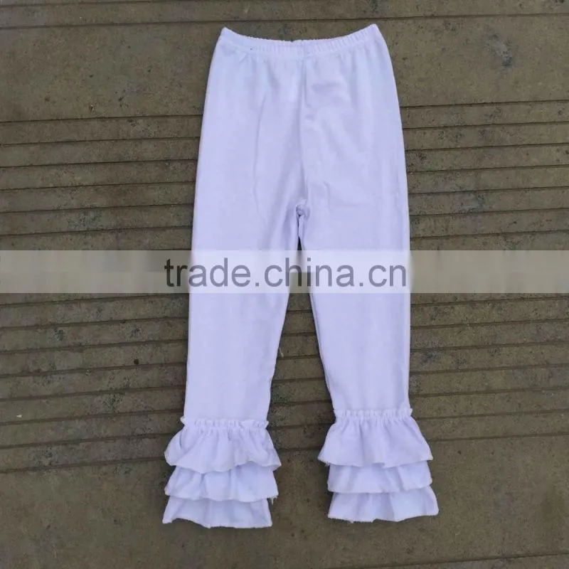 Cheap High Quality printing 100% made of cotton soft short & pants girl ruffle pants