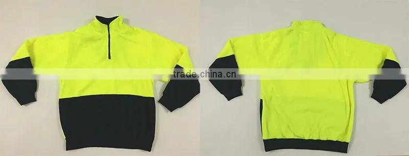 Polyester fleece contrast refllective jacket safety sweatshirt meet AS/NZ 1906.4:2010