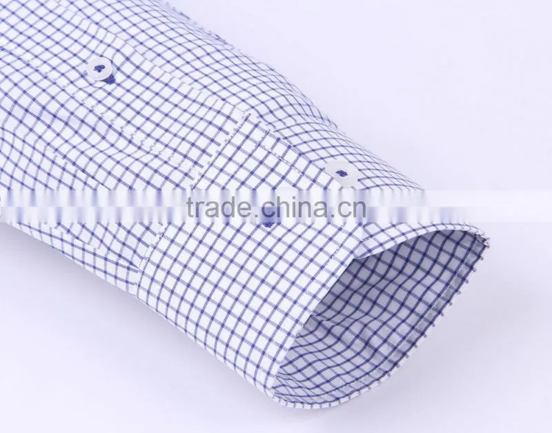 2017 men's long sleeve checked casual shirt wholesale