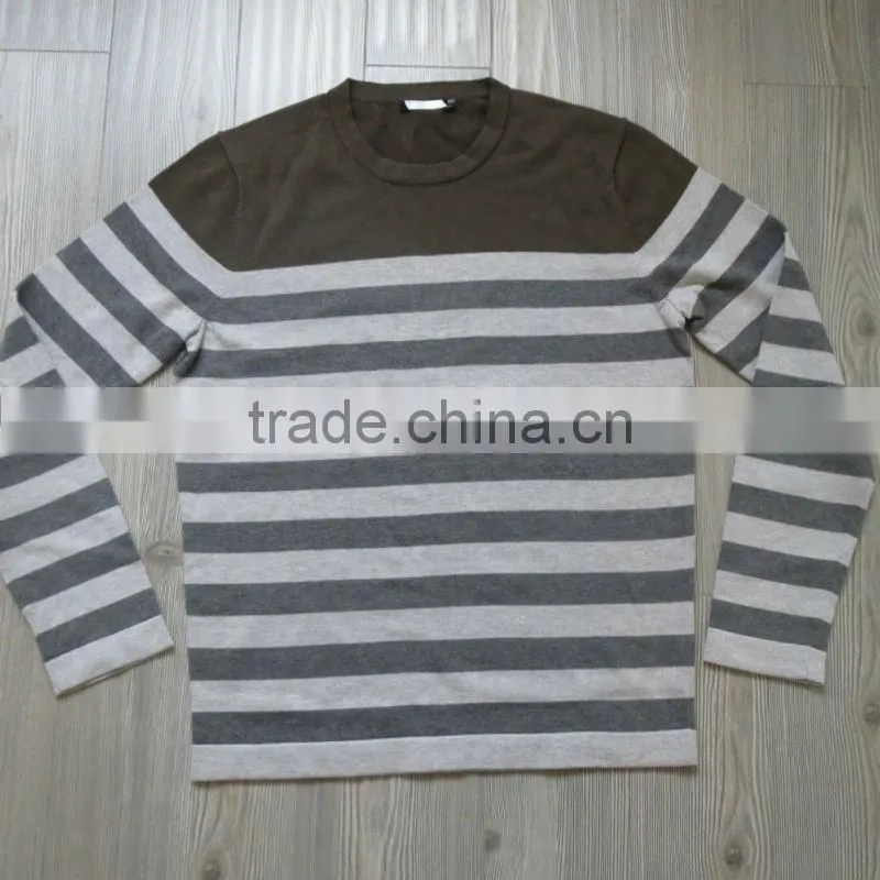 Three colors pullover casual men knitted sweater men