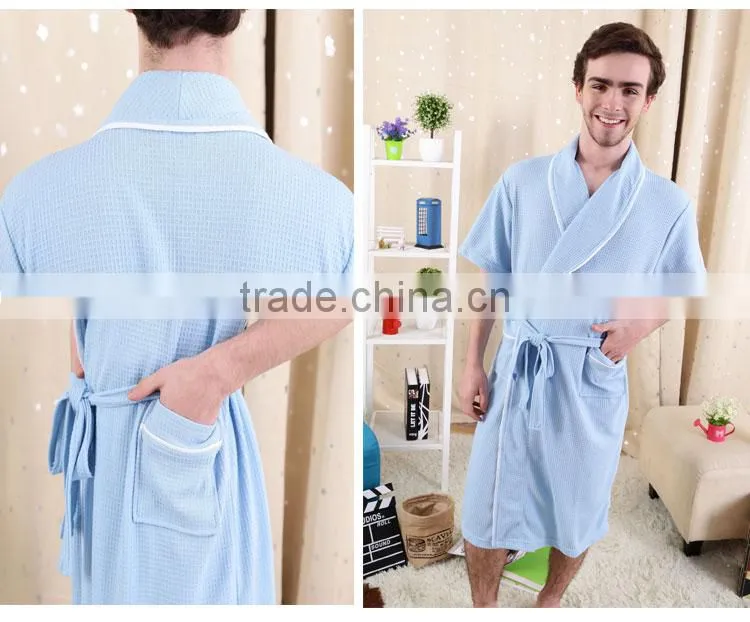 Multi Coloured Twill Waffle Bamboo Fiber Hotel Bathrobe